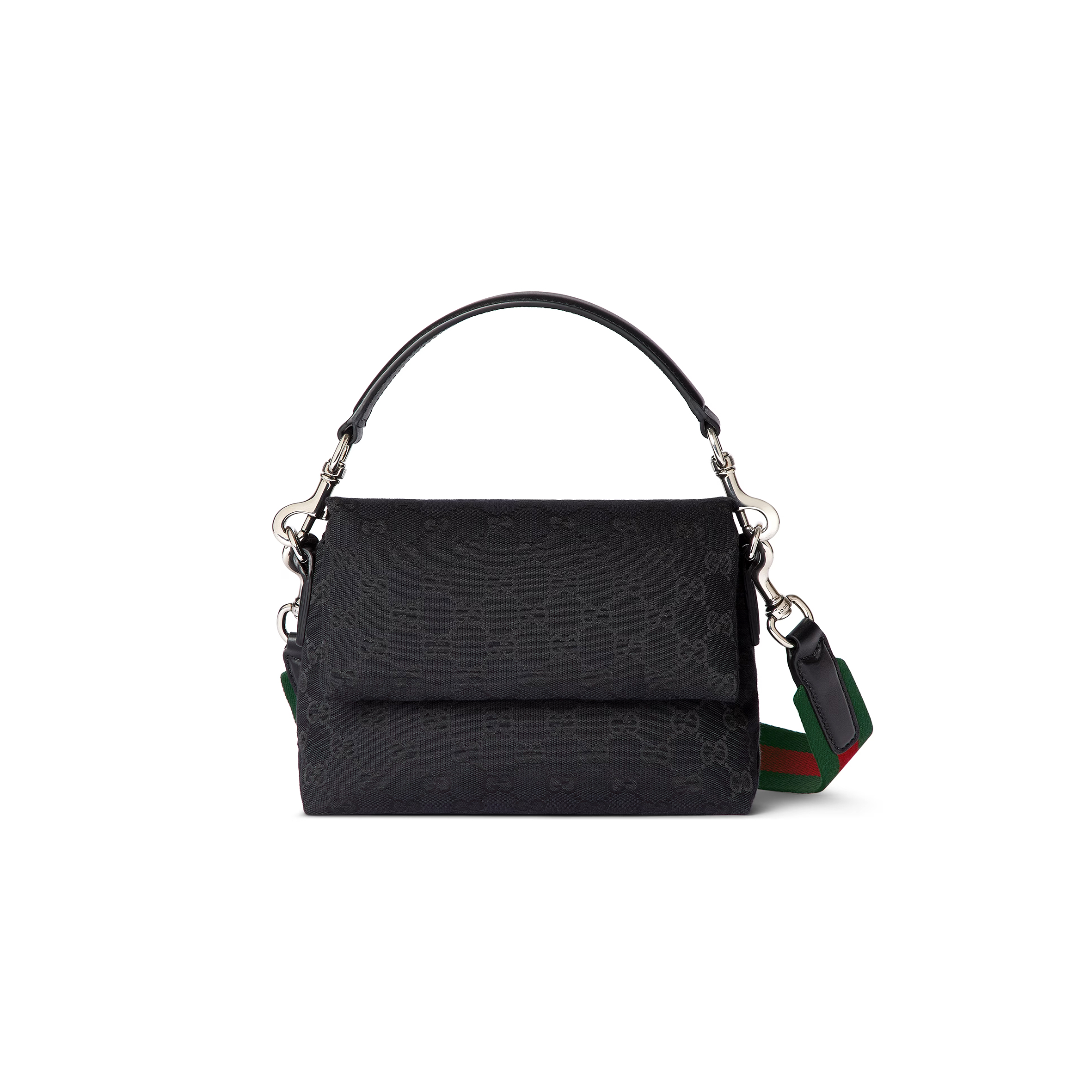 GUCCI SMALL GG CROSSBODY BAG WITH WEB 821617 (19*15*7cm)